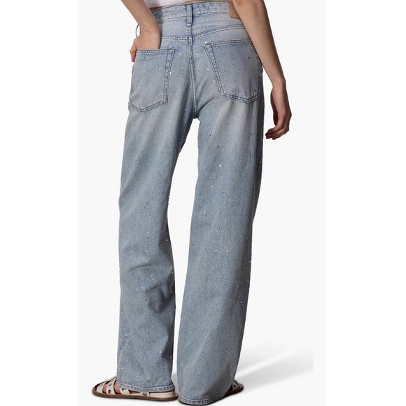Rag & Bone Logan mid rise wide leg crystal embellished jeans - Picture 13 of 16